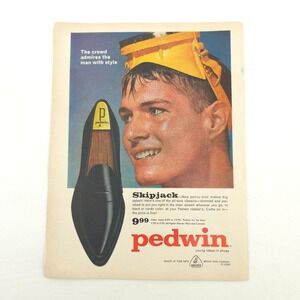 PEDWIN Advertising Print Ad Promo Art Skipjack Loafer Style Vintage Decor 1960s